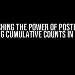 Unleashing the Power of PostgreSQL: Getting Cumulative Counts in a Loop